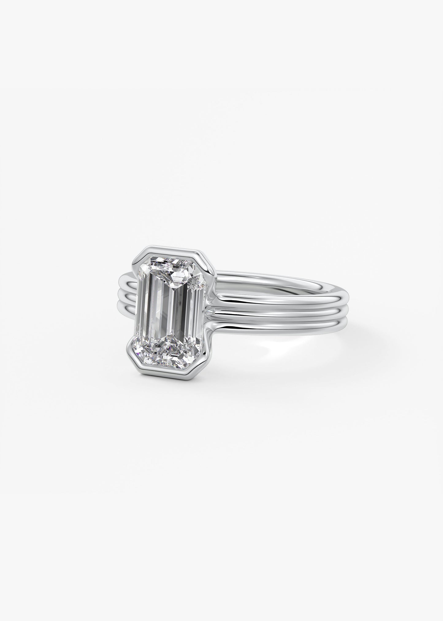 Oval Solitaire With Raised Basket Gallery Lab Grown Diamond Engagement Ring