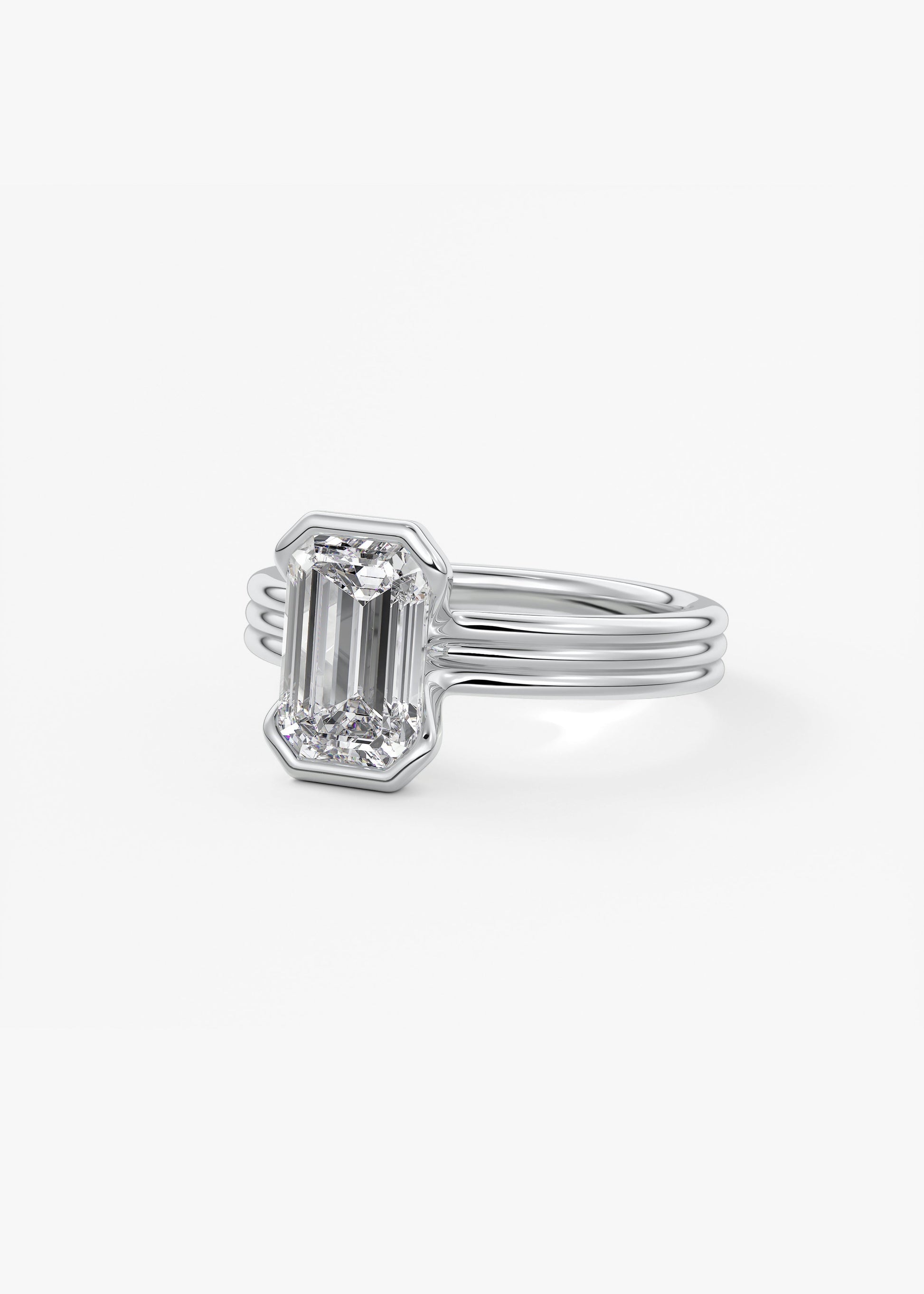 Oval Solitaire With Raised Basket Gallery Lab Grown Diamond Engagement Ring