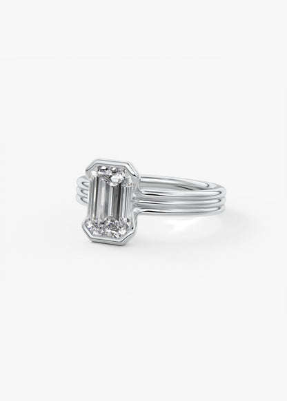 Oval Solitaire With Raised Basket Gallery Lab Grown Diamond Engagement Ring