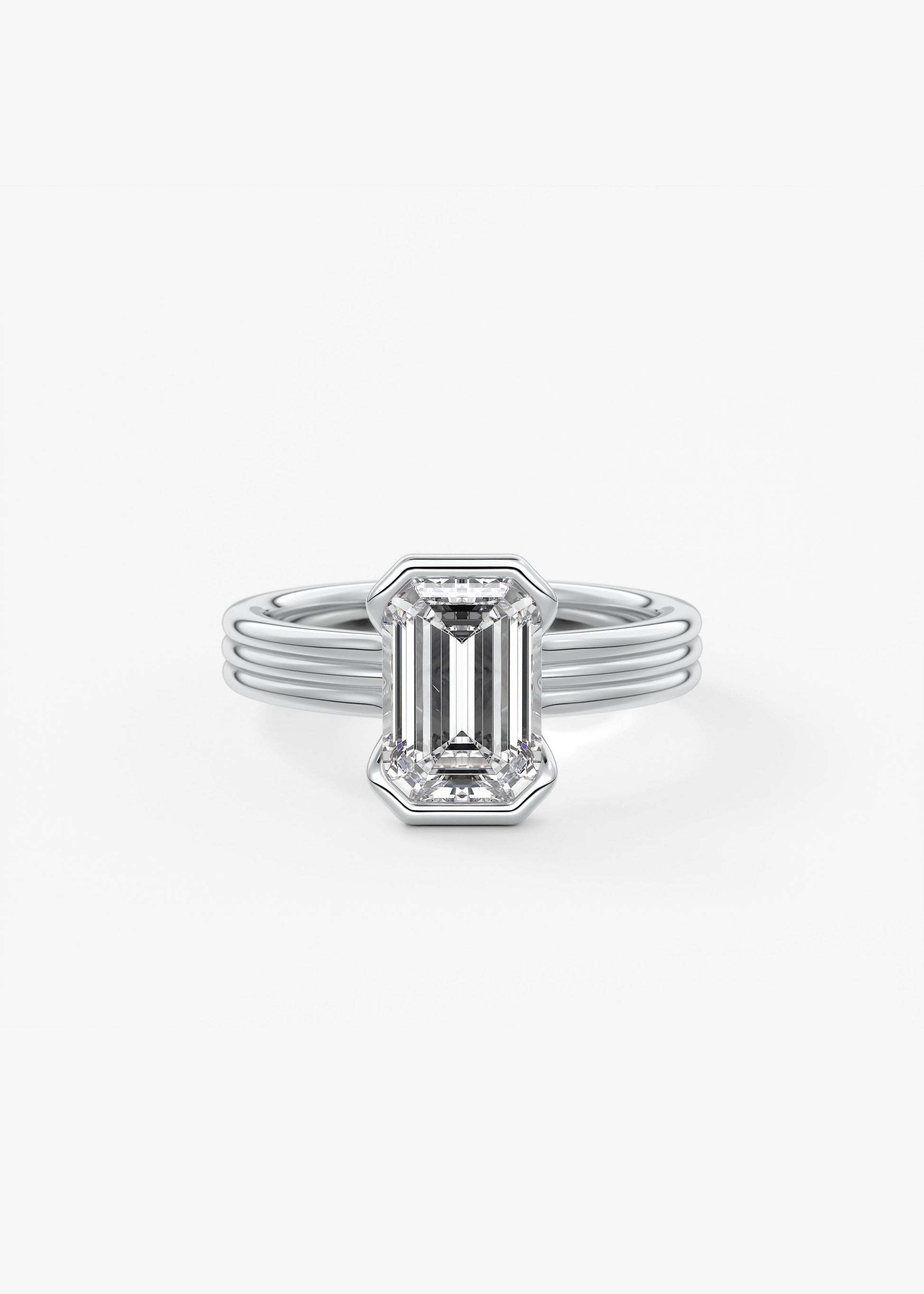 Oval Solitaire With Raised Basket Gallery Lab Grown Diamond Engagement Ring