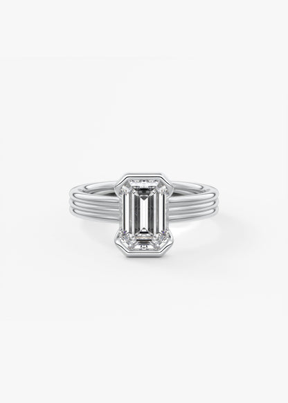 Oval Solitaire With Raised Basket Gallery Lab Grown Diamond Engagement Ring