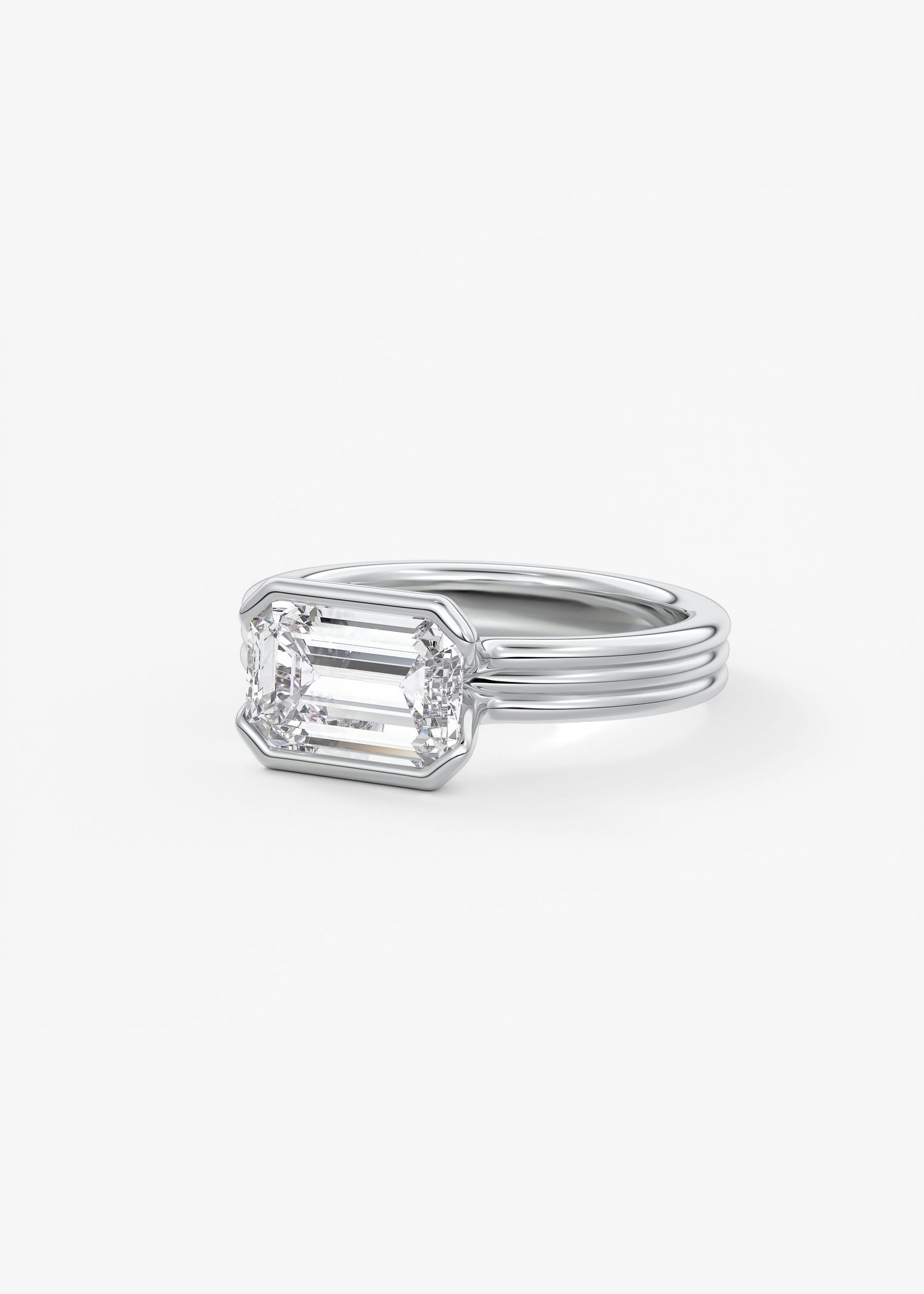 Oval Solitaire With Raised Basket Gallery Lab Grown Diamond Engagement Ring