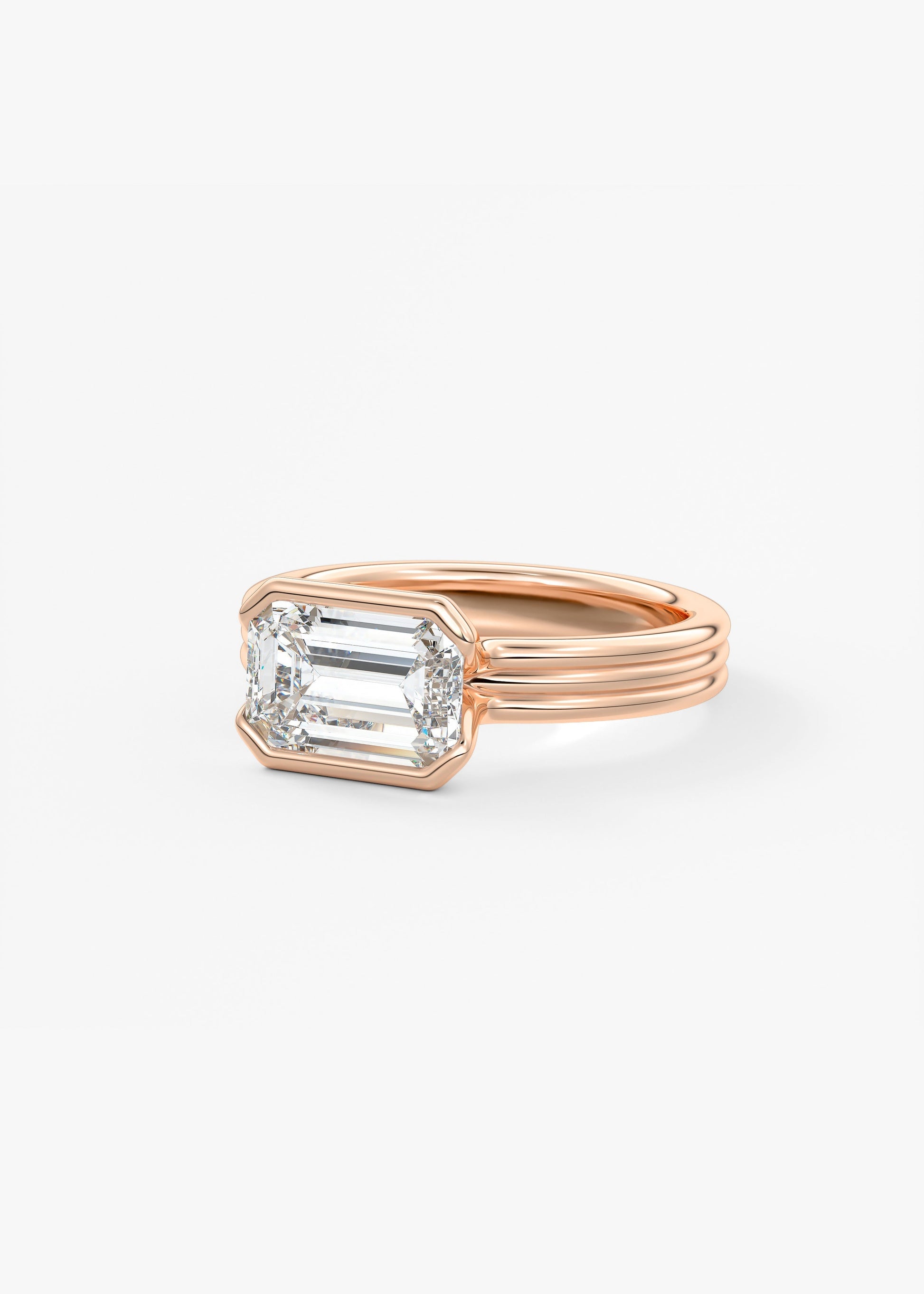 Oval Solitaire With Raised Basket Gallery Lab Grown Diamond Engagement Ring