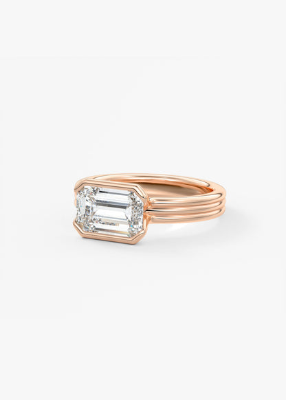 Oval Solitaire With Raised Basket Gallery Lab Grown Diamond Engagement Ring