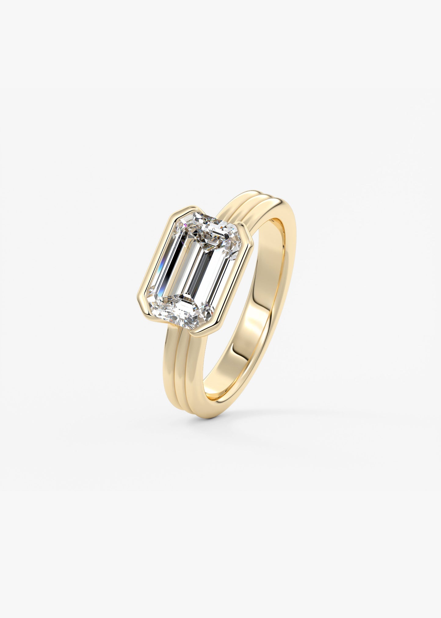 Oval Solitaire With Raised Basket Gallery Lab Grown Diamond Engagement Ring