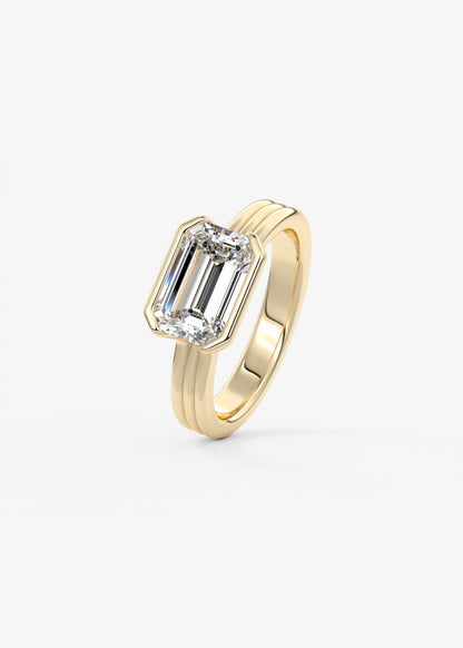Oval Solitaire With Raised Basket Gallery Lab Grown Diamond Engagement Ring