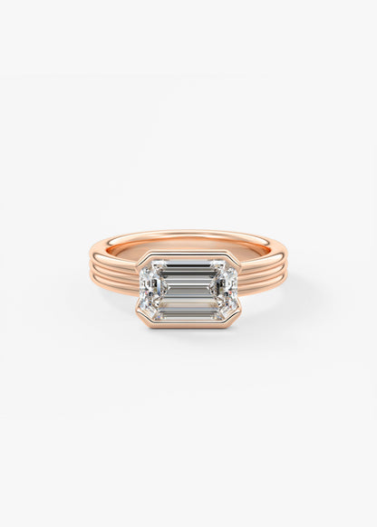 Oval Solitaire With Raised Basket Gallery Lab Grown Diamond Engagement Ring