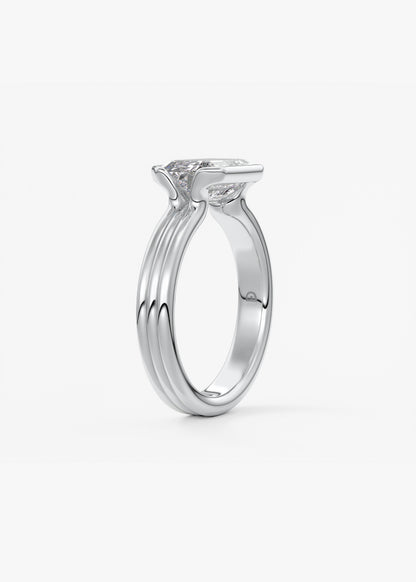 Oval Solitaire With Raised Basket Gallery Lab Grown Diamond Engagement Ring