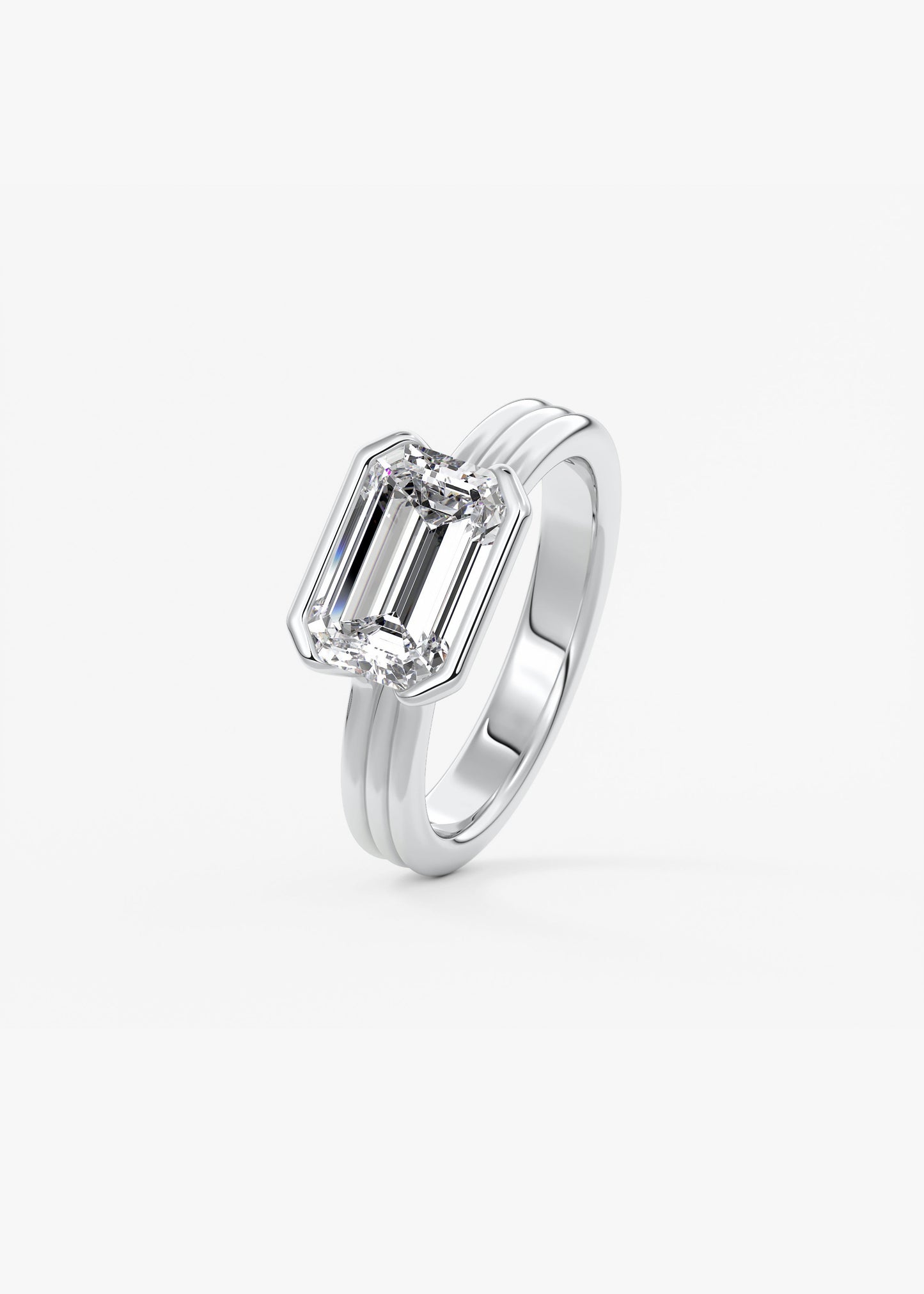 Oval Solitaire With Raised Basket Gallery Lab Grown Diamond Engagement Ring