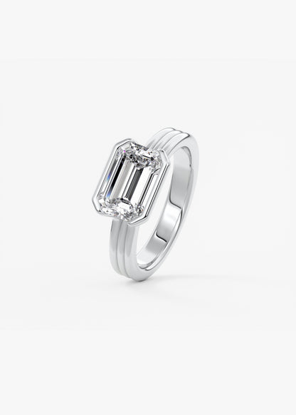 Oval Solitaire With Raised Basket Gallery Lab Grown Diamond Engagement Ring