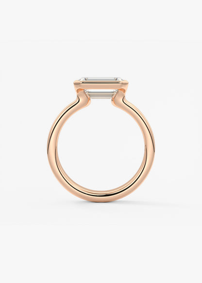 Oval Solitaire With Raised Basket Gallery Lab Grown Diamond Engagement Ring