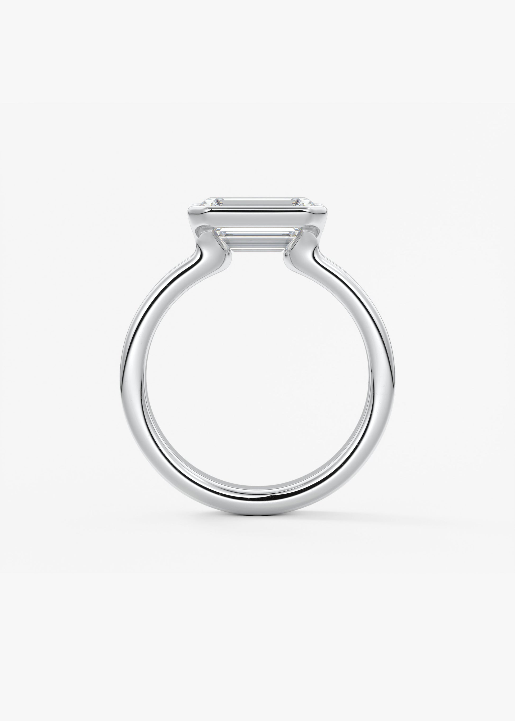 Oval Solitaire With Raised Basket Gallery Lab Grown Diamond Engagement Ring