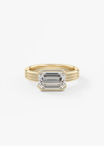 Oval Solitaire With Raised Basket Gallery Lab Grown Diamond Engagement Ring