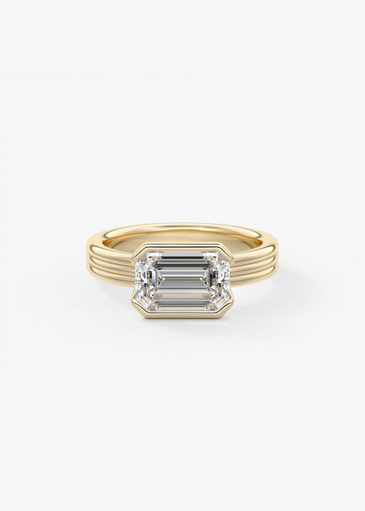 Oval Solitaire With Raised Basket Gallery Lab Grown Diamond Engagement Ring