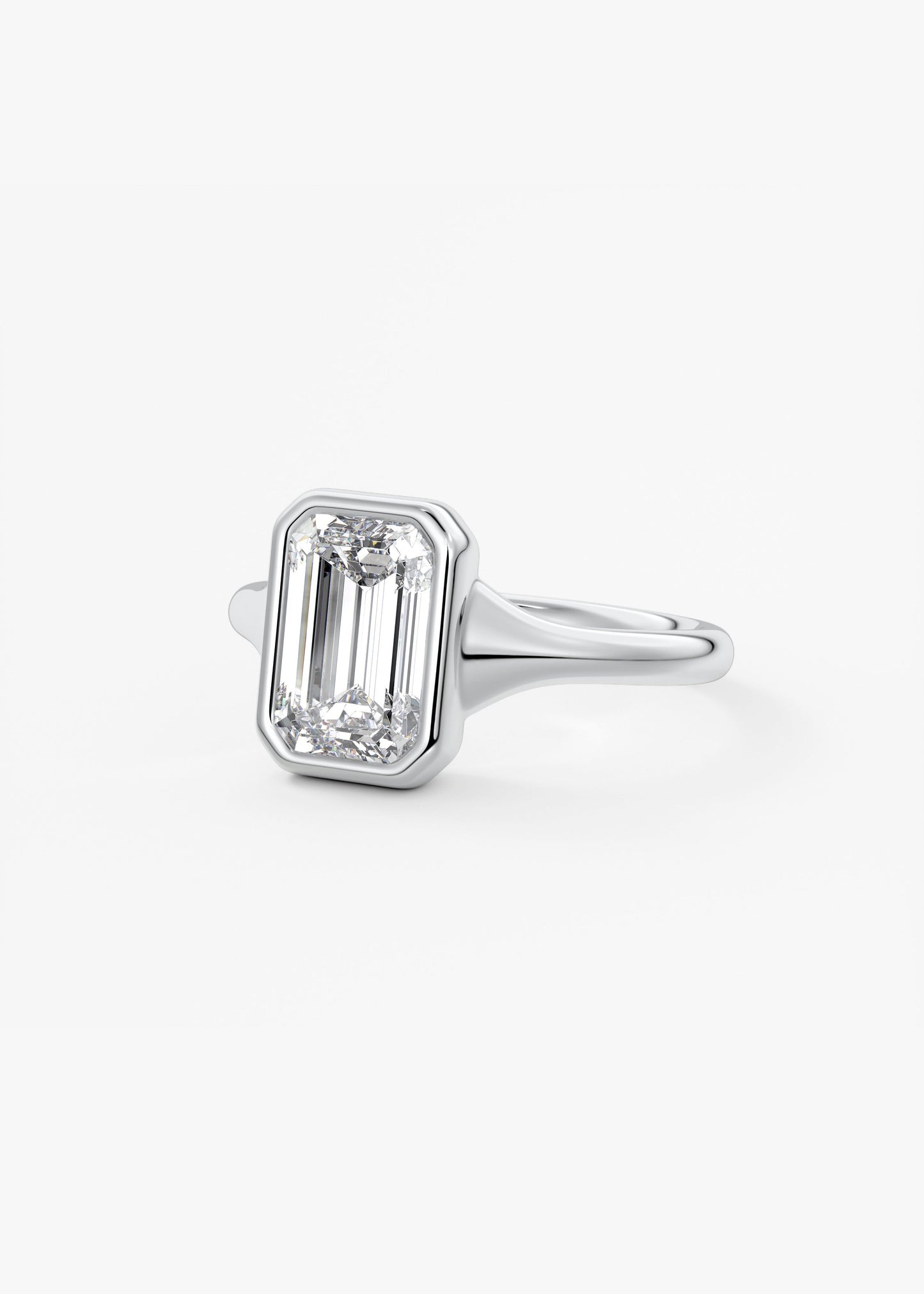 Oval Solitaire With Raised Basket Gallery Lab Grown Diamond Engagement Ring
