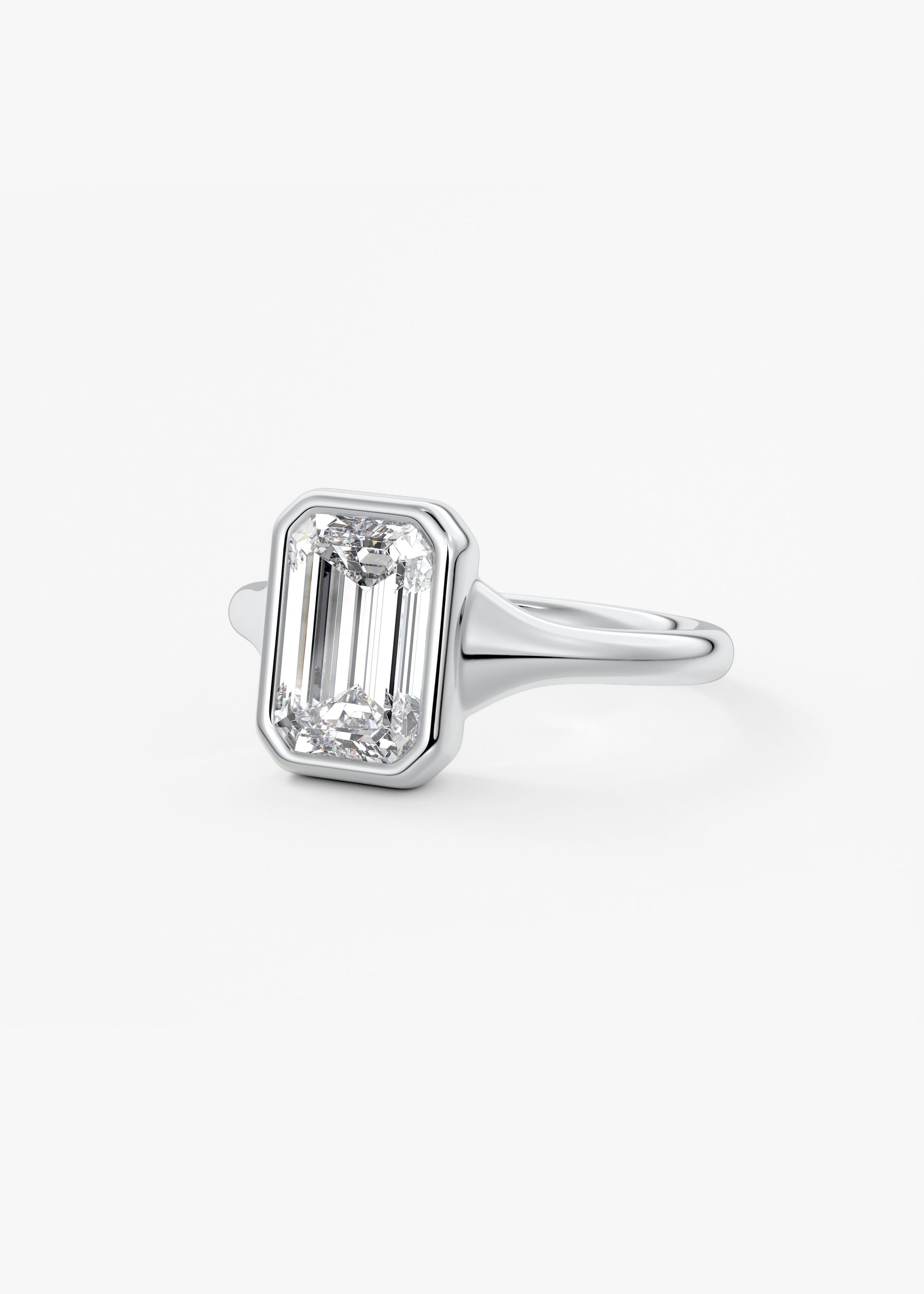 Oval Solitaire With Raised Basket Gallery Lab Grown Diamond Engagement Ring