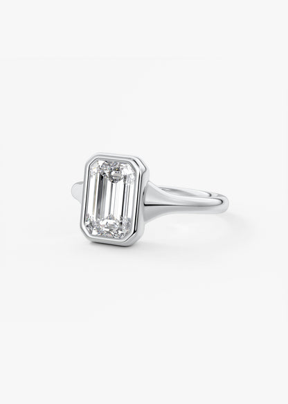 Oval Solitaire With Raised Basket Gallery Lab Grown Diamond Engagement Ring