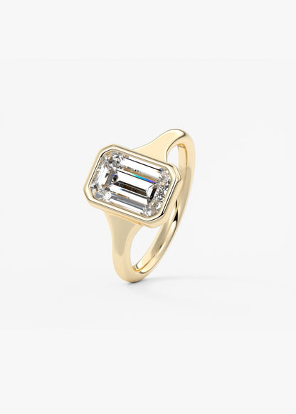 Oval Solitaire With Raised Basket Gallery Lab Grown Diamond Engagement Ring
