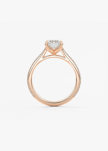 Oval Solitaire With Raised Basket Gallery Lab Grown Diamond Engagement Ring