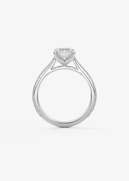 Oval Solitaire With Raised Basket Gallery Lab Grown Diamond Engagement Ring