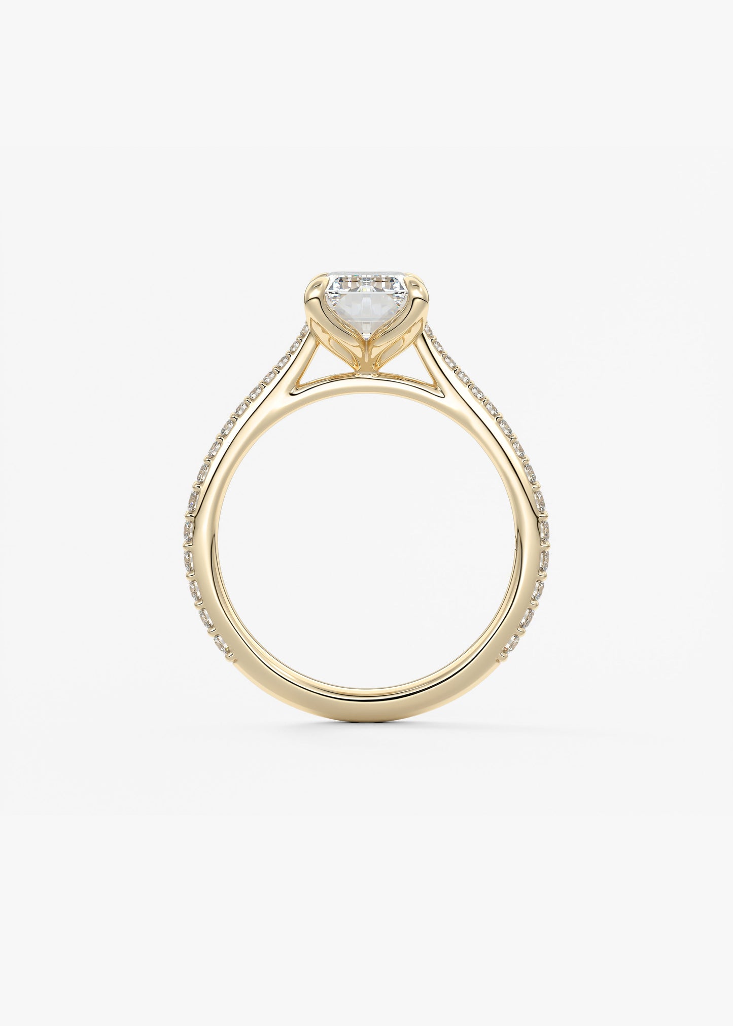 Oval Solitaire With Raised Basket Gallery Lab Grown Diamond Engagement Ring