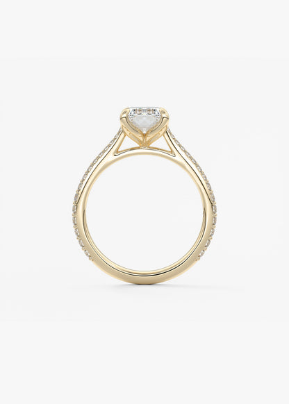 Oval Solitaire With Raised Basket Gallery Lab Grown Diamond Engagement Ring