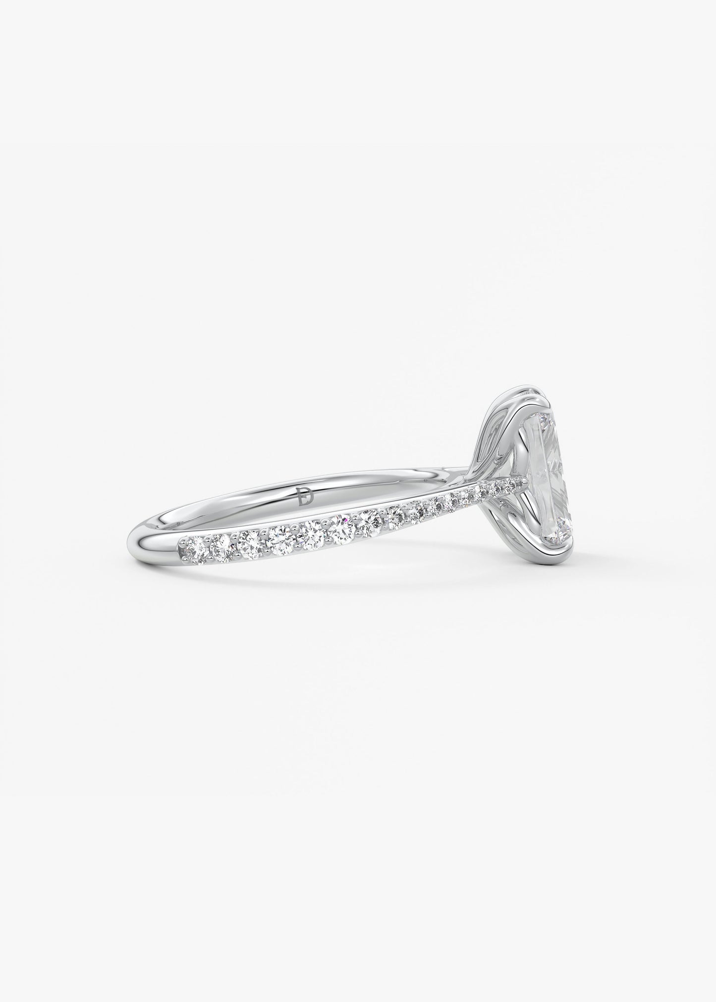 Oval Solitaire With Raised Basket Gallery Lab Grown Diamond Engagement Ring