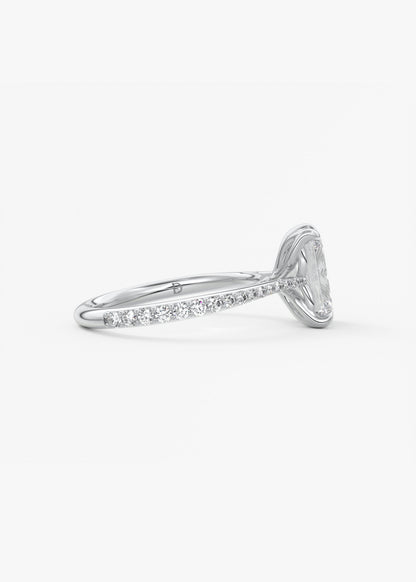 Oval Solitaire With Raised Basket Gallery Lab Grown Diamond Engagement Ring