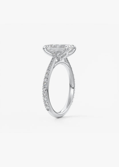 Oval Solitaire With Raised Basket Gallery Lab Grown Diamond Engagement Ring