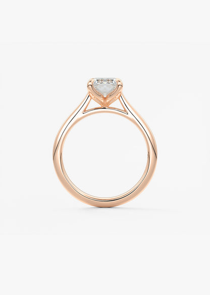 Oval Solitaire With Raised Basket Gallery Lab Grown Diamond Engagement Ring