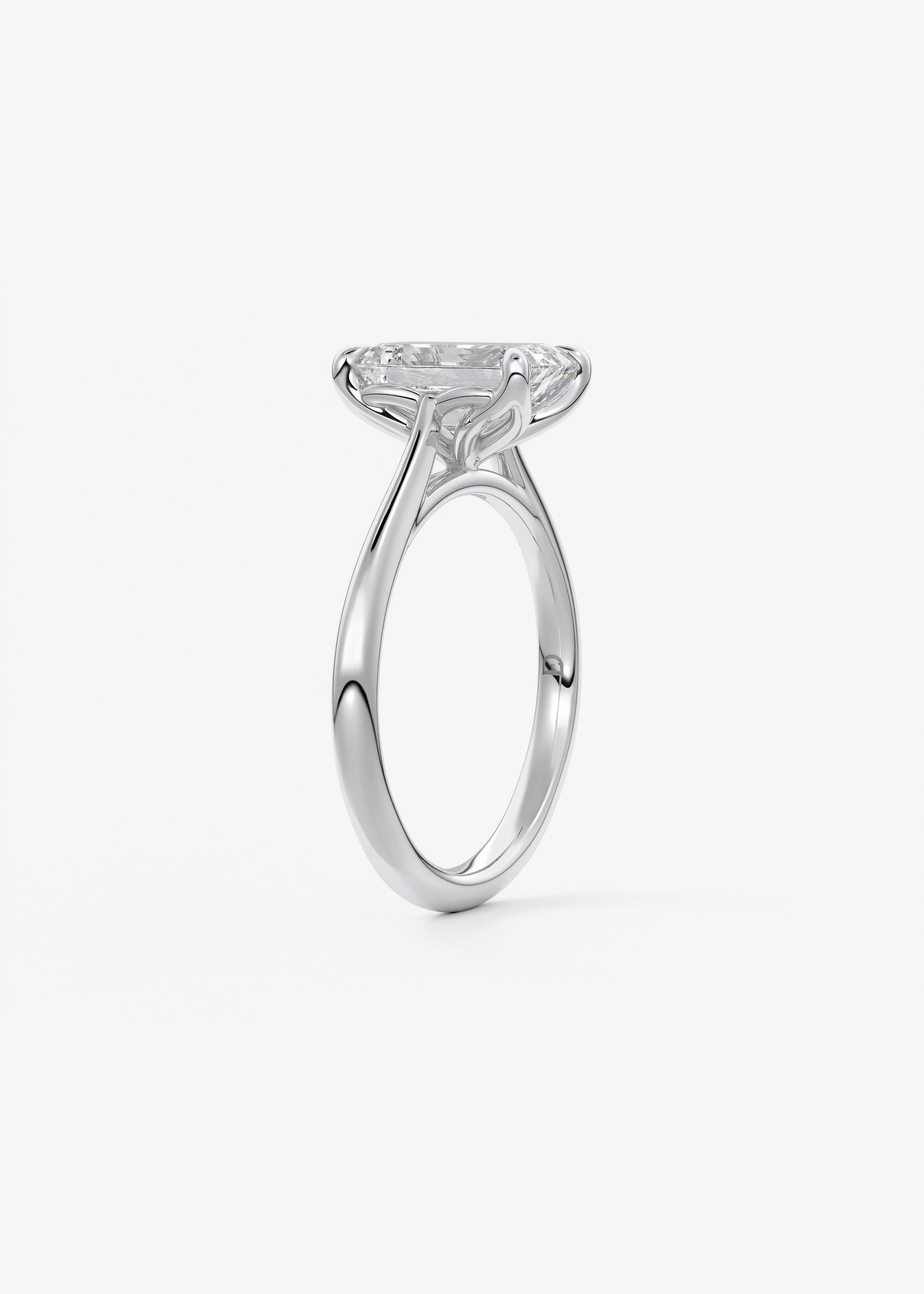 Oval Solitaire With Raised Basket Gallery Lab Grown Diamond Engagement Ring