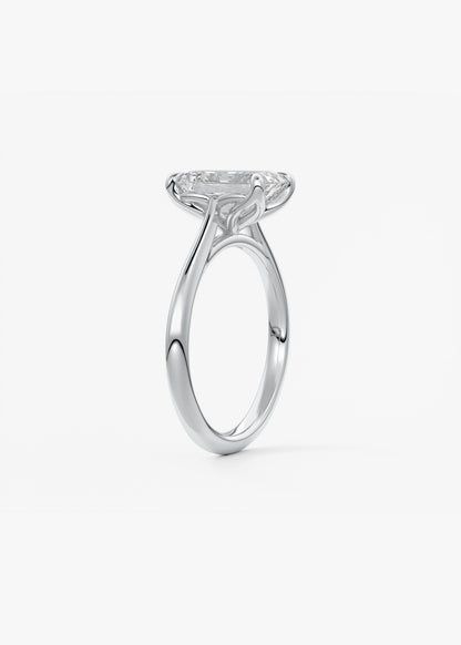 Oval Solitaire With Raised Basket Gallery Lab Grown Diamond Engagement Ring