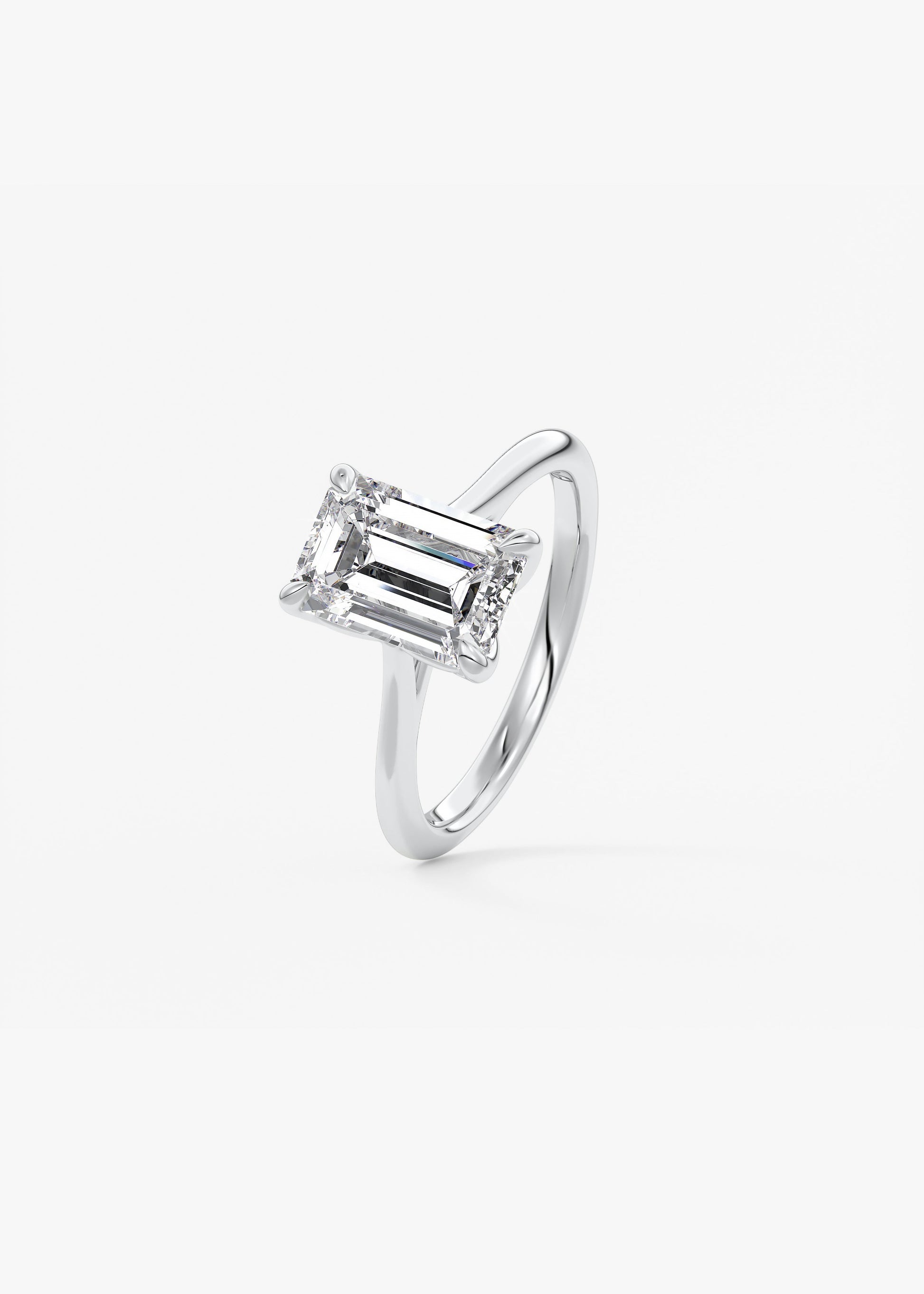 Oval Solitaire With Raised Basket Gallery Lab Grown Diamond Engagement Ring