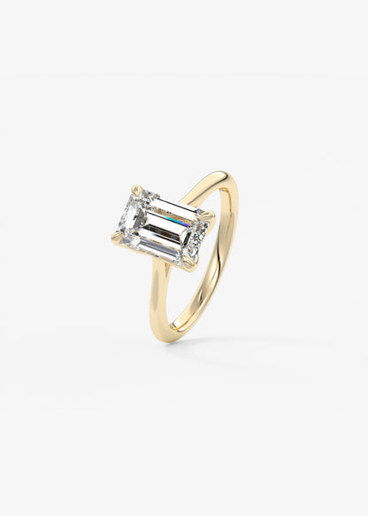 Oval Solitaire With Raised Basket Gallery Lab Grown Diamond Engagement Ring