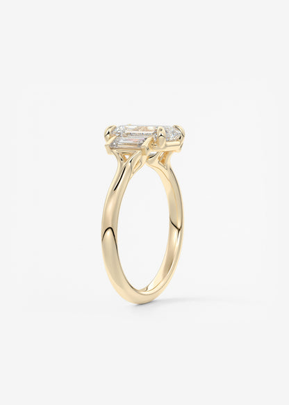 Oval Solitaire With Raised Basket Gallery Lab Grown Diamond Engagement Ring