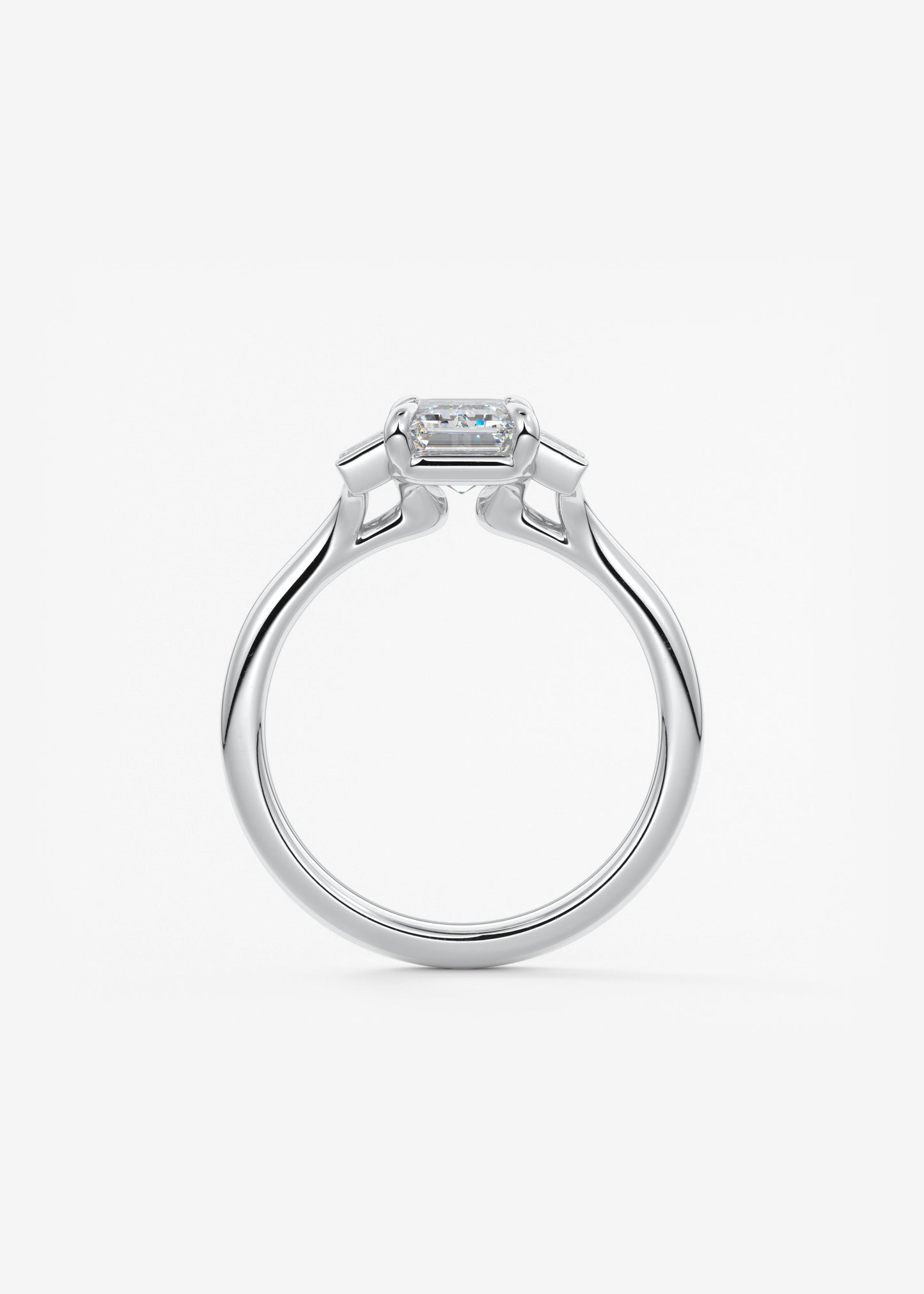 Oval Solitaire With Raised Basket Gallery Lab Grown Diamond Engagement Ring