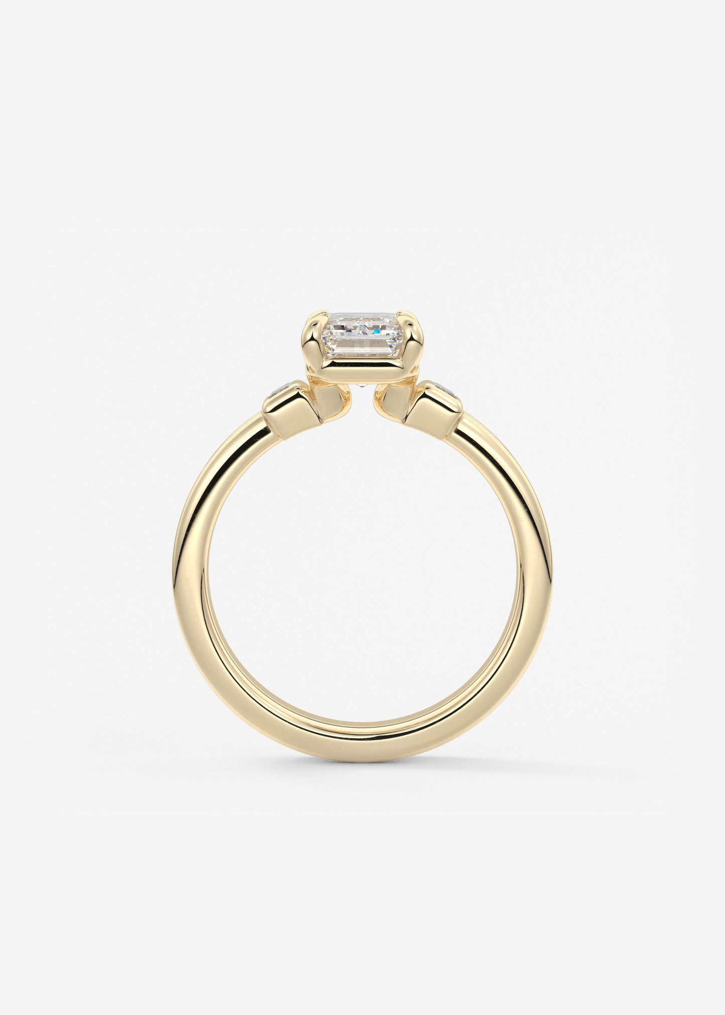 Oval Solitaire With Raised Basket Gallery Lab Grown Diamond Engagement Ring
