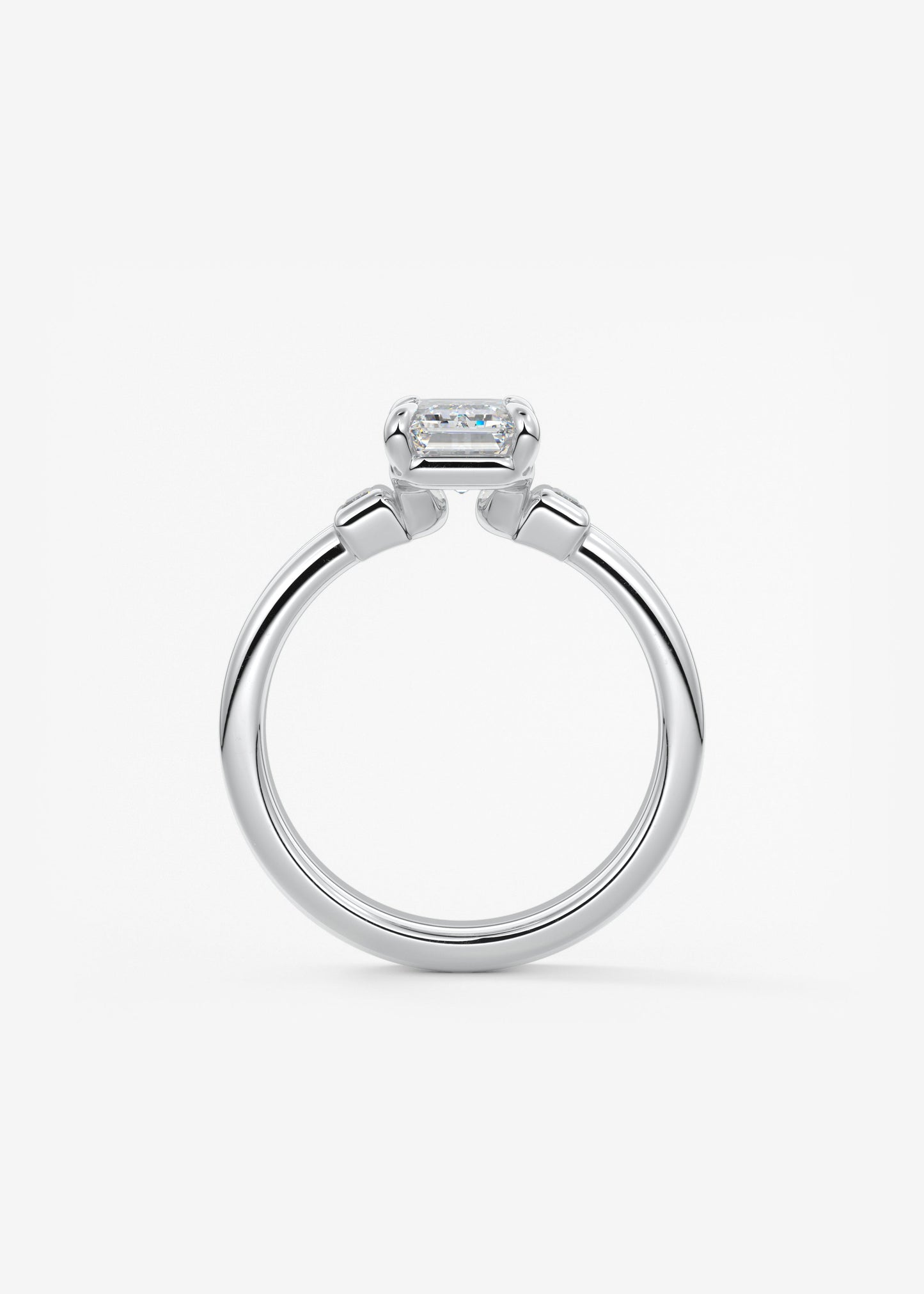 Oval Solitaire With Raised Basket Gallery Lab Grown Diamond Engagement Ring