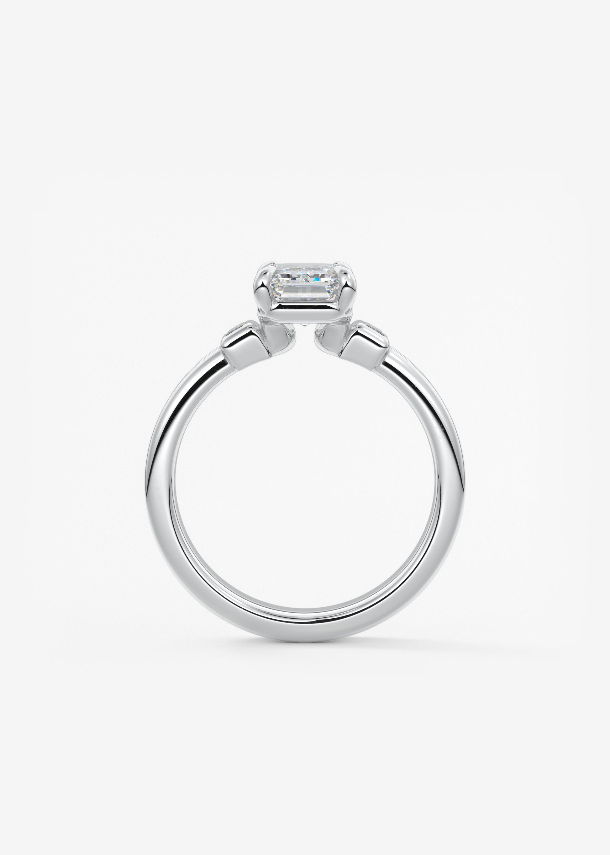 Oval Solitaire With Raised Basket Gallery Lab Grown Diamond Engagement Ring