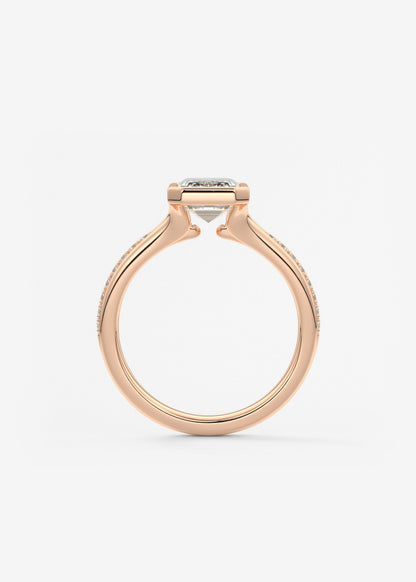 Oval Solitaire With Raised Basket Gallery Lab Grown Diamond Engagement Ring