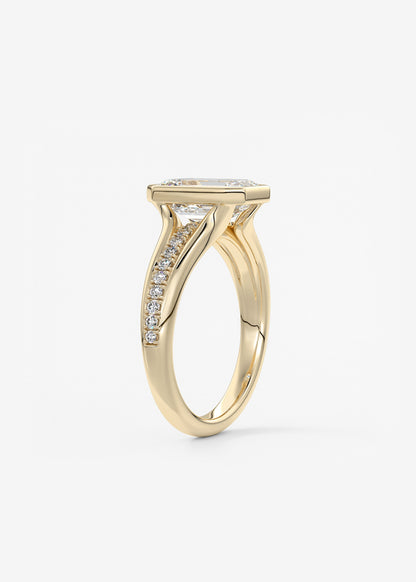 Oval Solitaire With Raised Basket Gallery Lab Grown Diamond Engagement Ring