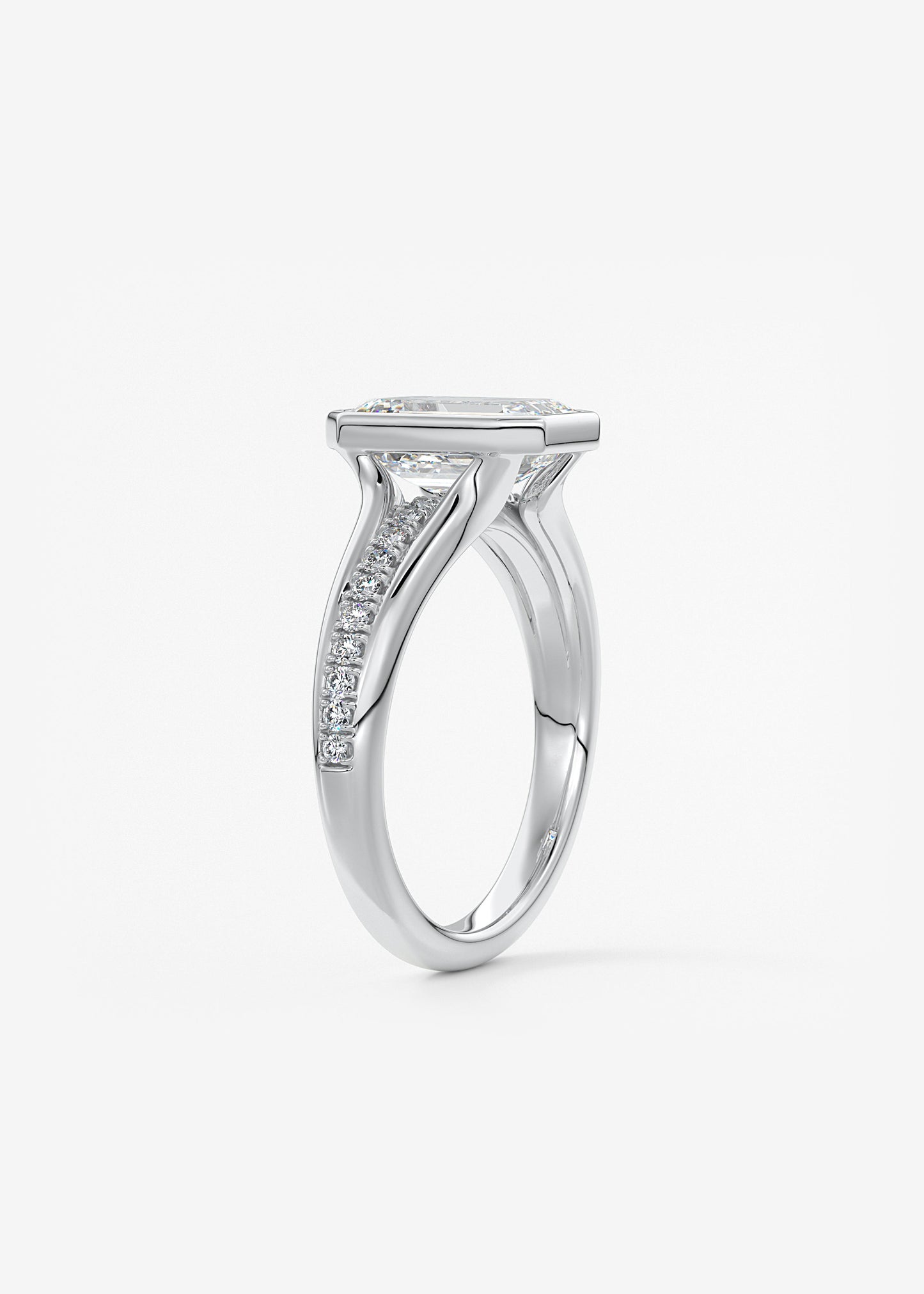 Oval Solitaire With Raised Basket Gallery Lab Grown Diamond Engagement Ring