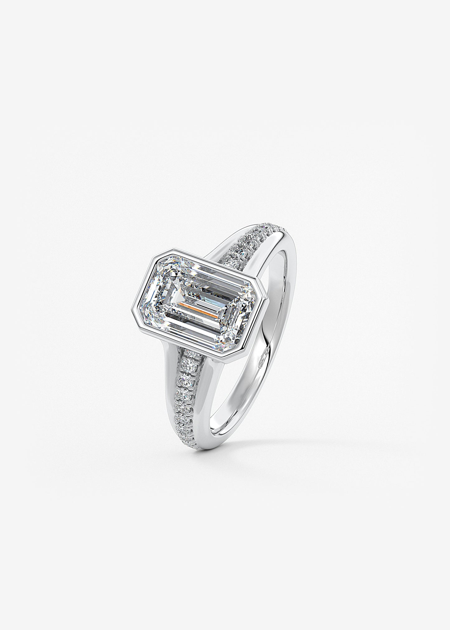 Oval Solitaire With Raised Basket Gallery Lab Grown Diamond Engagement Ring