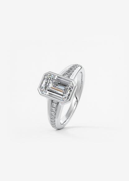 Oval Solitaire With Raised Basket Gallery Lab Grown Diamond Engagement Ring