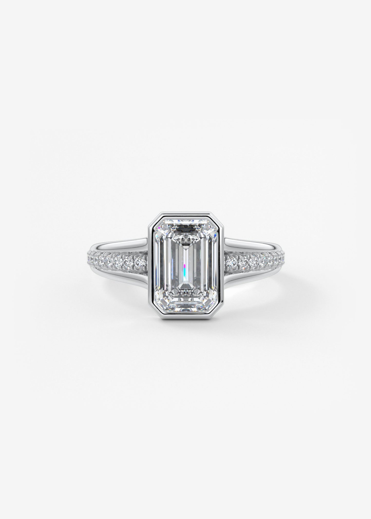 Oval Solitaire With Raised Basket Gallery Lab Grown Diamond Engagement Ring