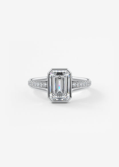 Oval Solitaire With Raised Basket Gallery Lab Grown Diamond Engagement Ring