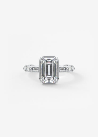 Oval Solitaire With Raised Basket Gallery Lab Grown Diamond Engagement Ring