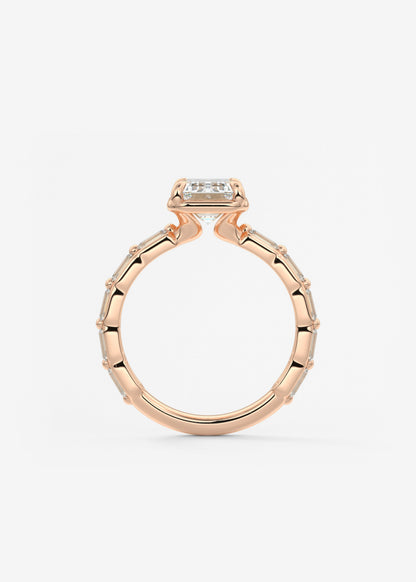 Oval Solitaire With Raised Basket Gallery Lab Grown Diamond Engagement Ring