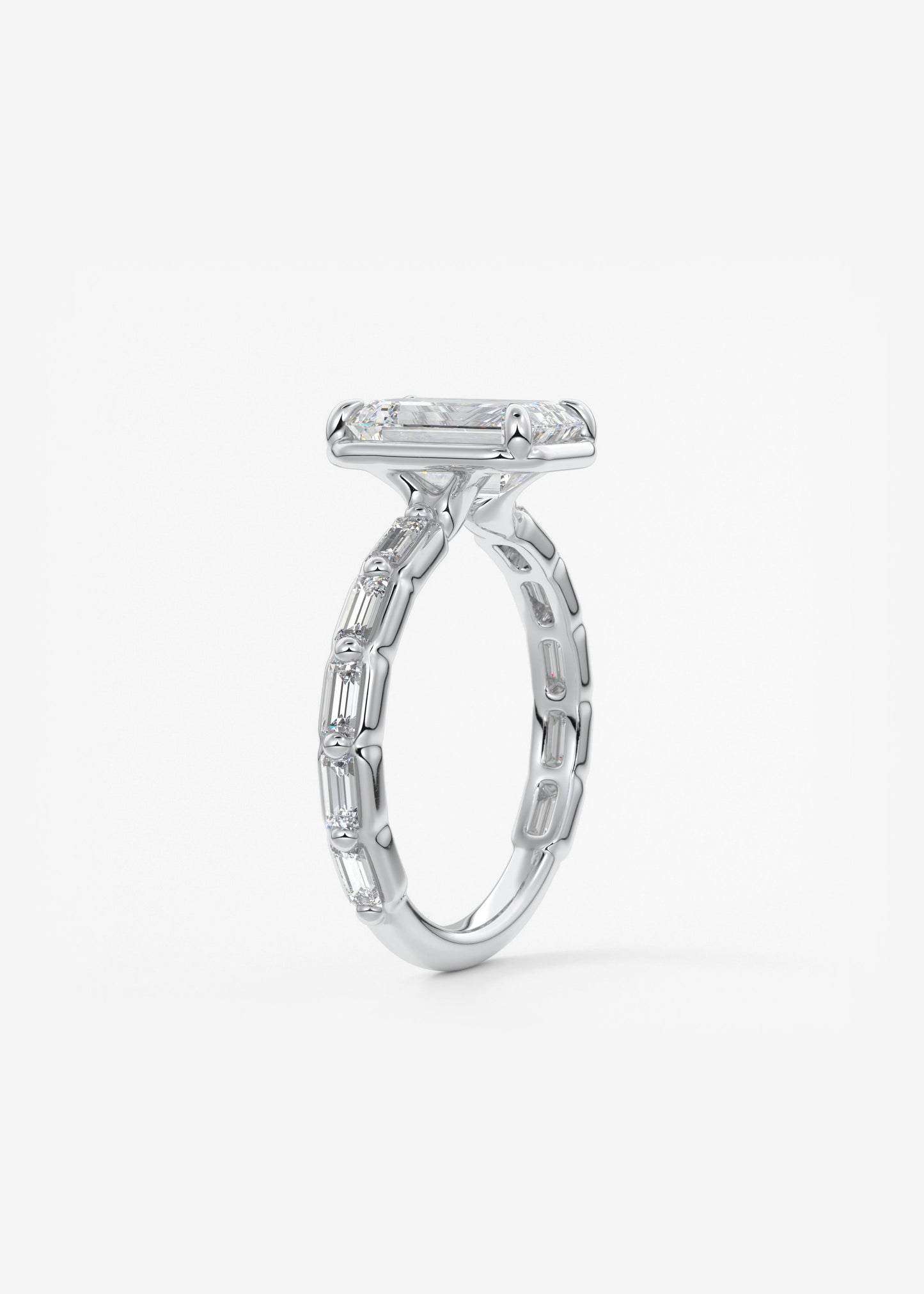 Oval Solitaire With Raised Basket Gallery Lab Grown Diamond Engagement Ring