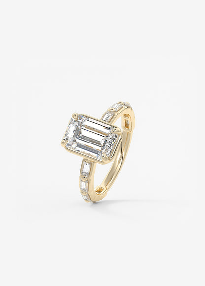 Oval Solitaire With Raised Basket Gallery Lab Grown Diamond Engagement Ring